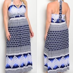 Plus Size Halter Maxi Dress